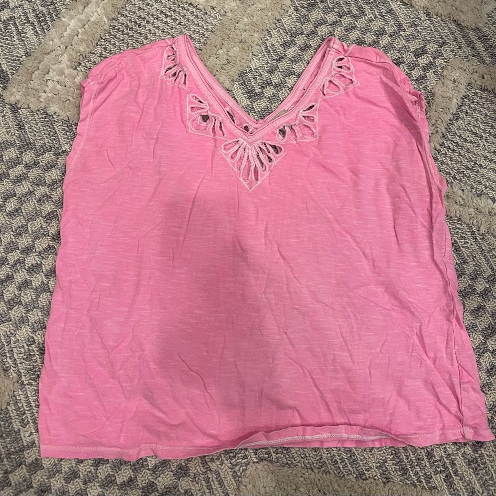 Chip & Pepper Neon Washed Pink Short Sleeve Tee XSmall